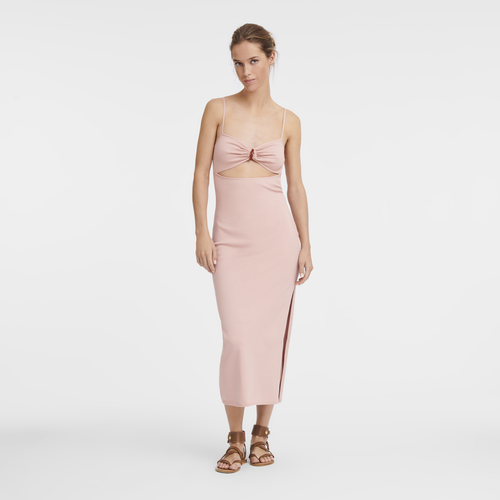 Robe midi , Maille - Nude - Vue 2 de 3