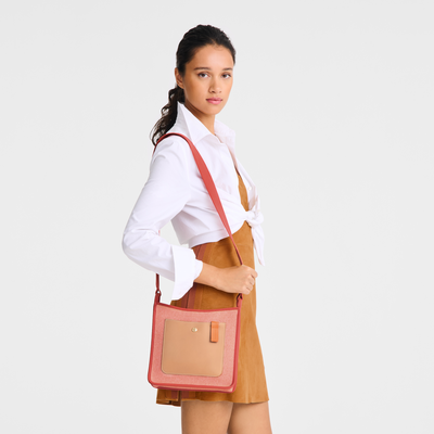 Sac bandoulière S Le Foulonné , Toile - Tomate