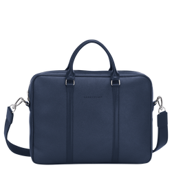 Le Foulonné XS Briefcase , Navy - Leather
