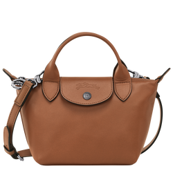 Le Pliage Xtra Tas met handgreep aan de bovenkant XS , Cognac - Leder