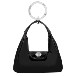 Le Pliage Xtra Key ring , Black - Leather