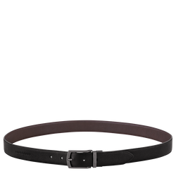 Ceinture homme Longchamp sur Seine , Cuir - Noir/Moka