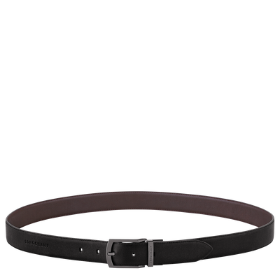 Longchamp sur Seine Men's belt, Black/Mocha