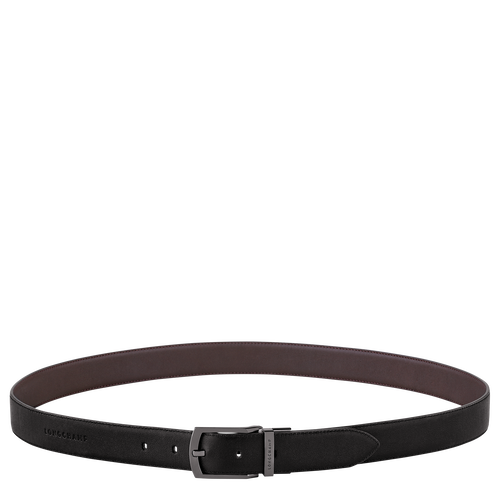 Longchamp sur Seine Men's belt , Black/Mocha - Leather - View 1 of  4