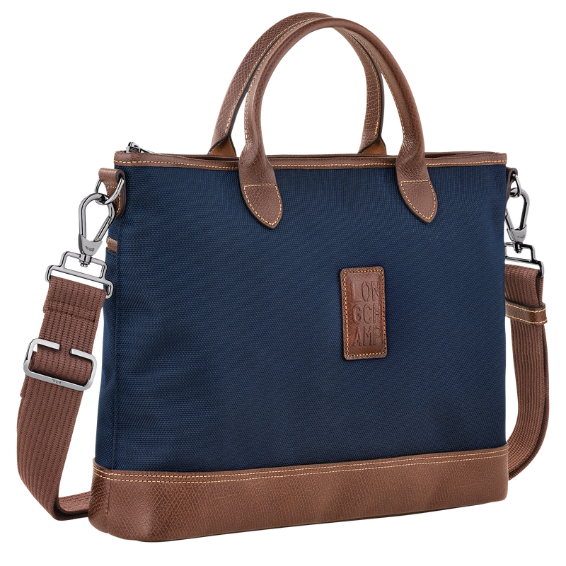 Boxford S Briefcase , Blue - Recycled canvas  - View 3 of  5