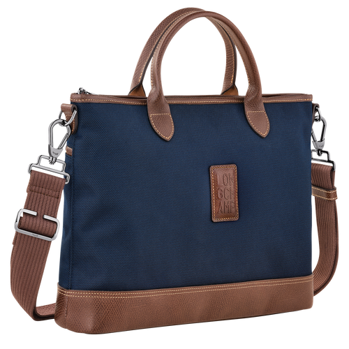 Boxford S Briefcase , Blue - Canvas - View 3 of  5