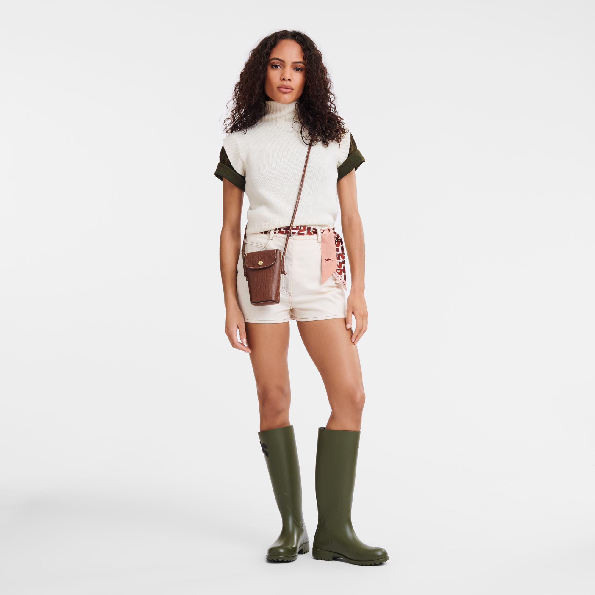 エピュレ スマートフォンケース（フラップ付き） ブラウン - レザー  