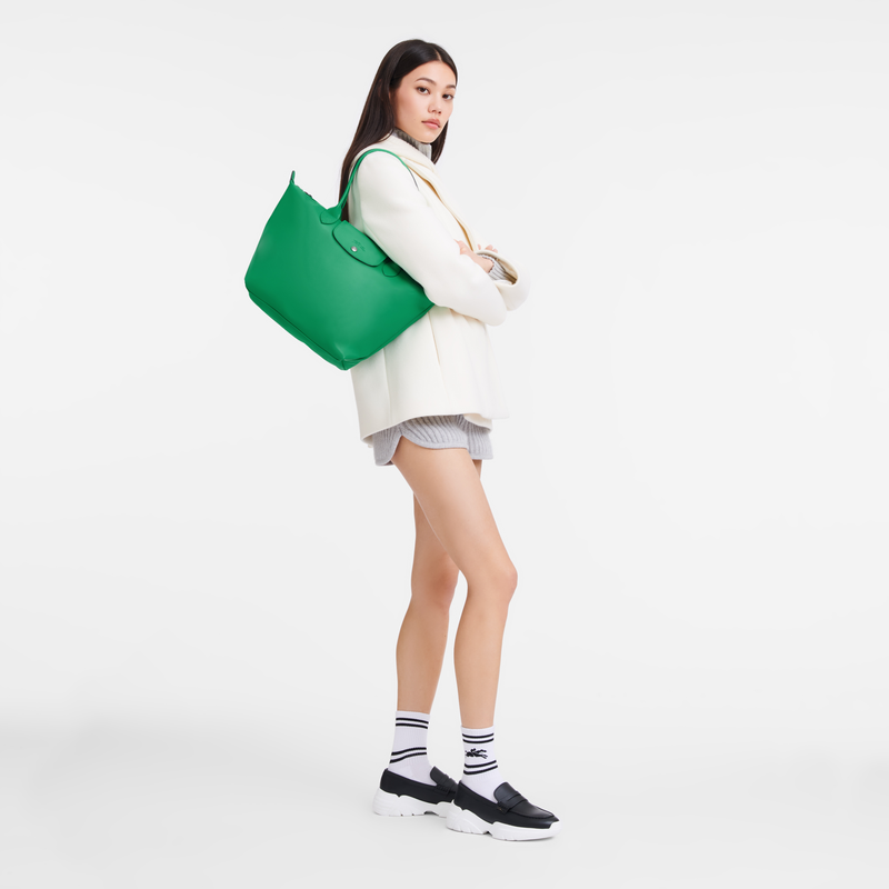 Shopper M Le Pliage Xtra Leder - Grün | Longchamp DE