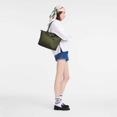 Borsa da spalla M Le Pliage Green , Tela riciclata - Verde Foresta
