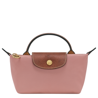 Le Pliage Original Pouch with handle , Pink Tea - Recycled canvas