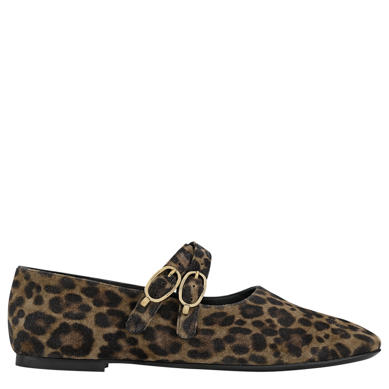 Le Foulonn&eacute; Ballerinas , Khaki - Leather  - View 1 of 4