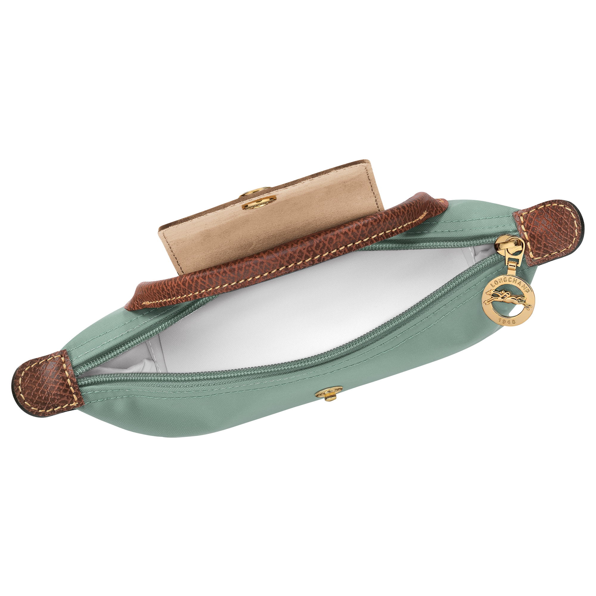 Pouch with handle, Celadon - View 5 of
6 - zoom in Le Pliage Original Pouch with handle, Celadon