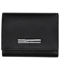 Le Roseau Wallet , Black - Leather