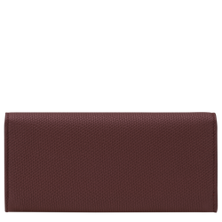 Le Roseau Long continental wallet , Burgundy - Leather