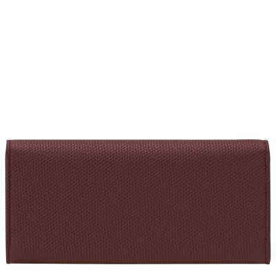 Le Roseau Long continental wallet , Burgundy - Leather