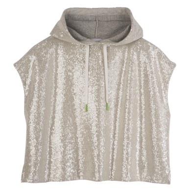 スウェットシャツ , アイボリー - スパンコール