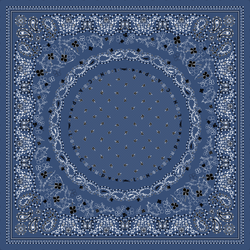 French Bandana Stole , Atlantic/Oregano - OTHER