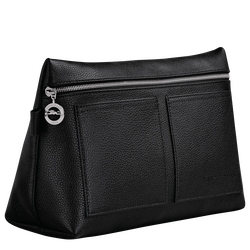 Le Foulonn&eacute; Toiletry case , Black - Leather