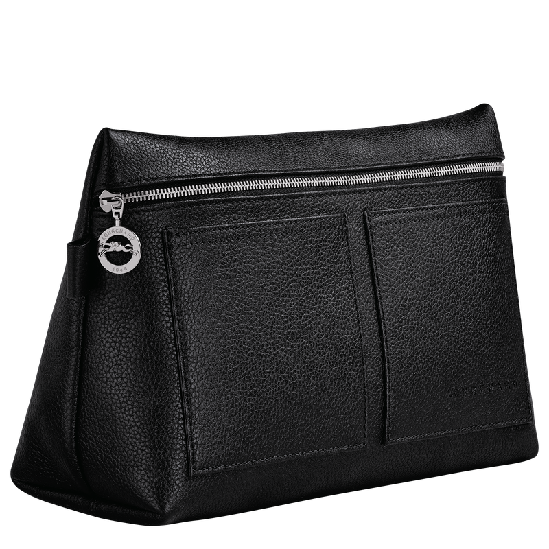 Le Foulonn&eacute; Toiletry case , Black - Leather  - View 2 of  3