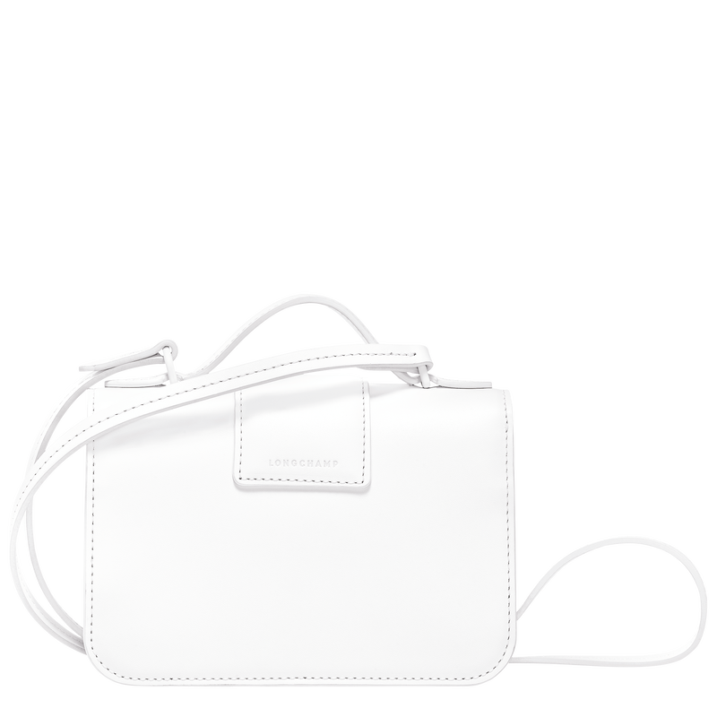 Longchamp white sales leather bag