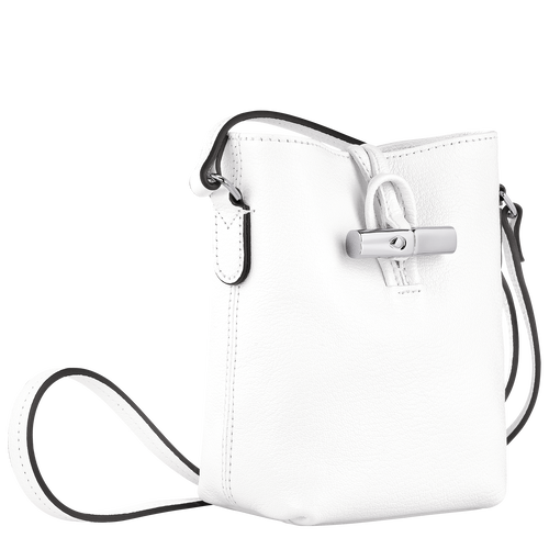 Sac bandoulière XS Roseau , Cuir - Blanc - Vue 3 de 5