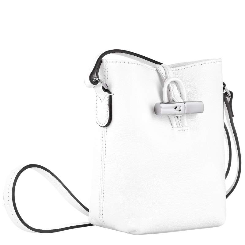 Le Roseau XS Crossbody bag , White - Leather  - View 3 of  5