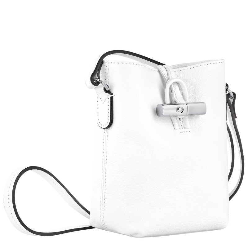 Roseau XS Crossbody bag , White - Leather  - View 3 of  5