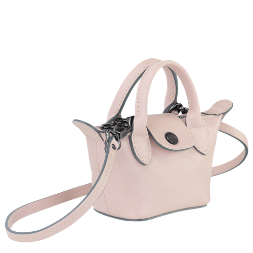 Le Pliage Cuir Crossbody bag XS, Pale pink