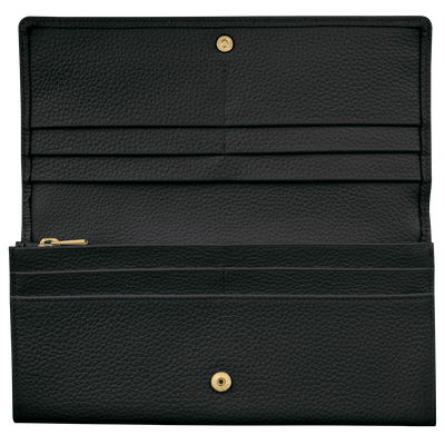 Le Foulonné Continental wallet, Black