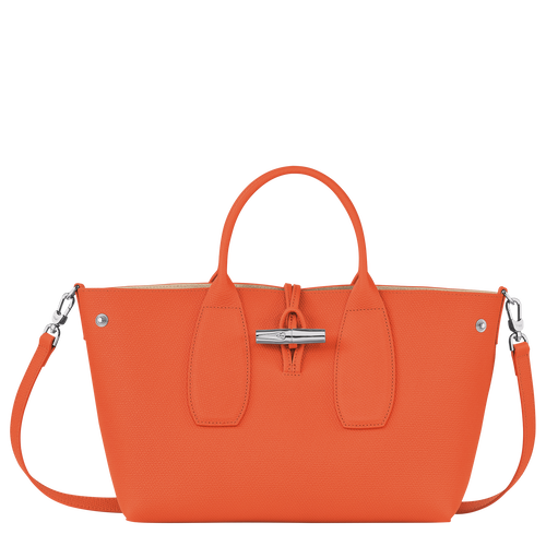 Roseau M Handbag Orange Leather Longchamp US