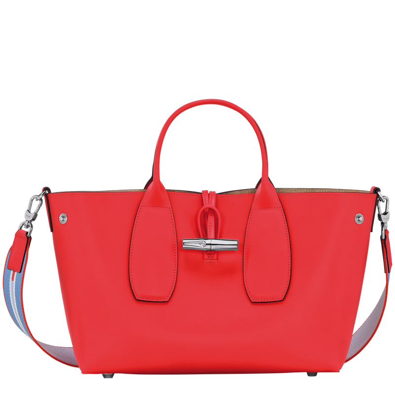 Roseau M Handbag , Red - Leather  - View 1 of 3