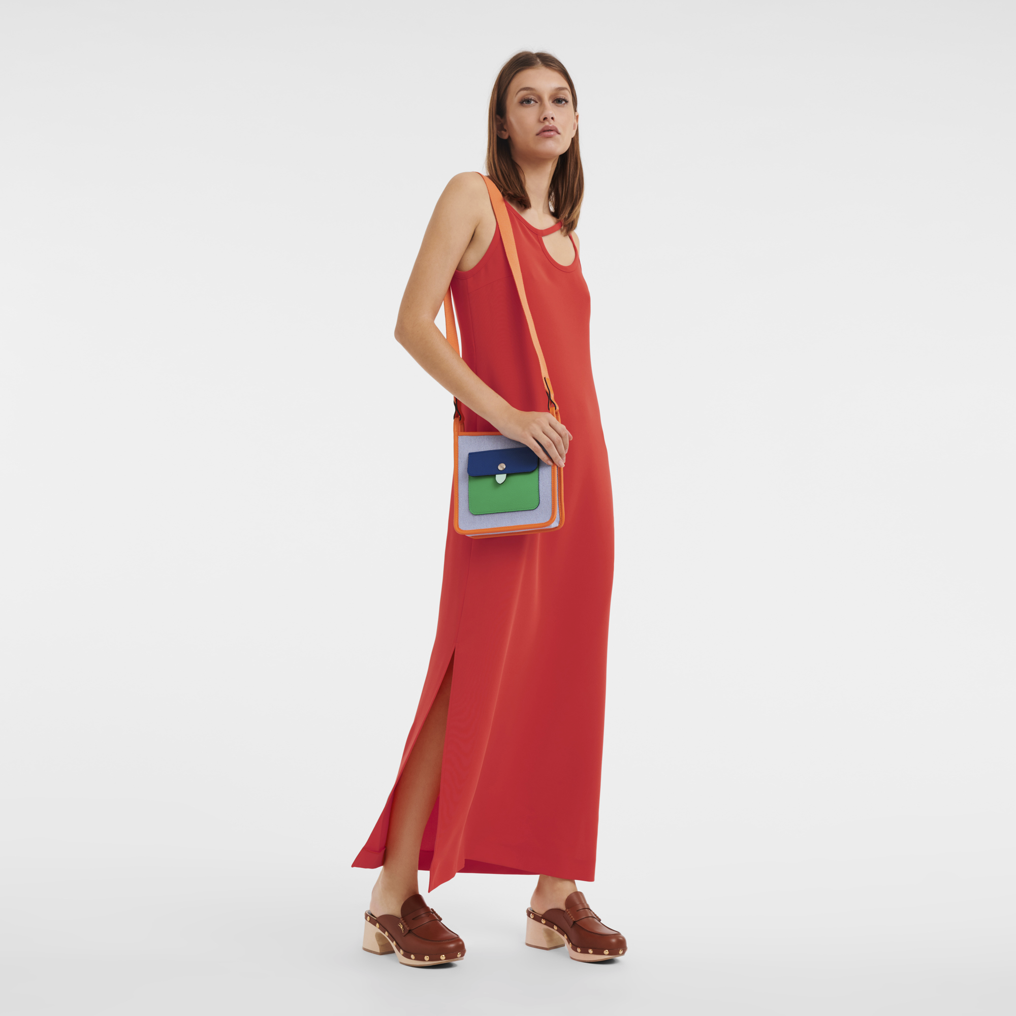 Crossbody bag S, Blue/Orange - View 2 of
5 - zoom in Le Foulonné Crossbody bag S, Blue/Orange