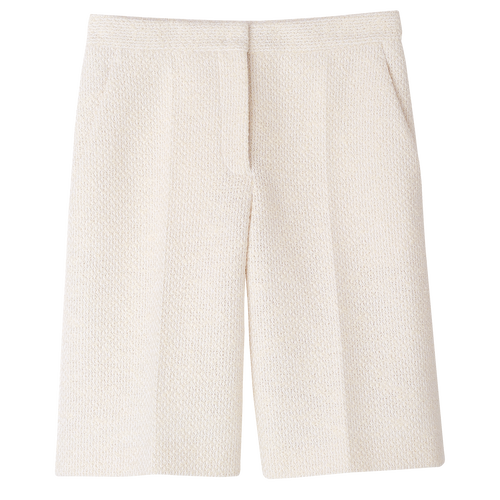 Bermuda shorts , Ecru - Bouclé - View 1 of  3