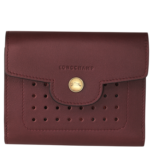 Mademoiselle Longchamp Compact wallet, Burgundy