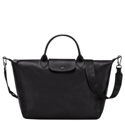 Handtasche L Le Pliage Xtra , Leder - Schwarz