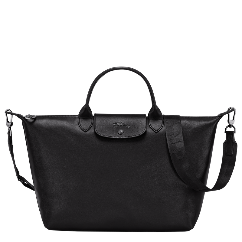 Sac à main L Le Pliage Xtra , Cuir - Noir  - Vue 1 de 6