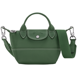 Le Pliage Xtra XS Handbag , British Green - Leather
