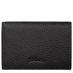 Le Foulonn&eacute; Compact wallet , Black - Leather