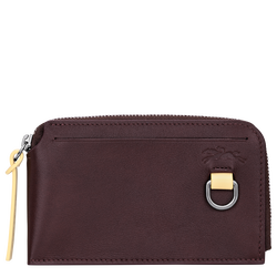 Longchamp Pocket Card holder , Mocha - Leather