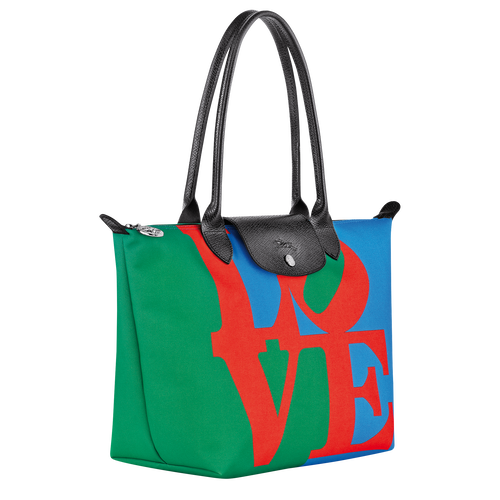 Shopping bag M Longchamp x Robert Indiana , Tela - Rosso - View 3 of  6