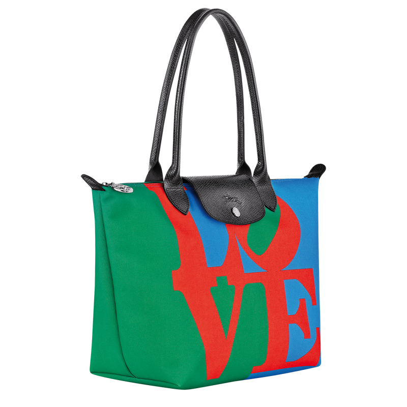 Shopping bag M Longchamp x Robert Indiana , Tela - Rosso  - View 3 of  6