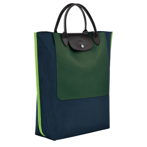 カバ ロンシャン M ショッピングバッグ ネイビー - ファブリック  