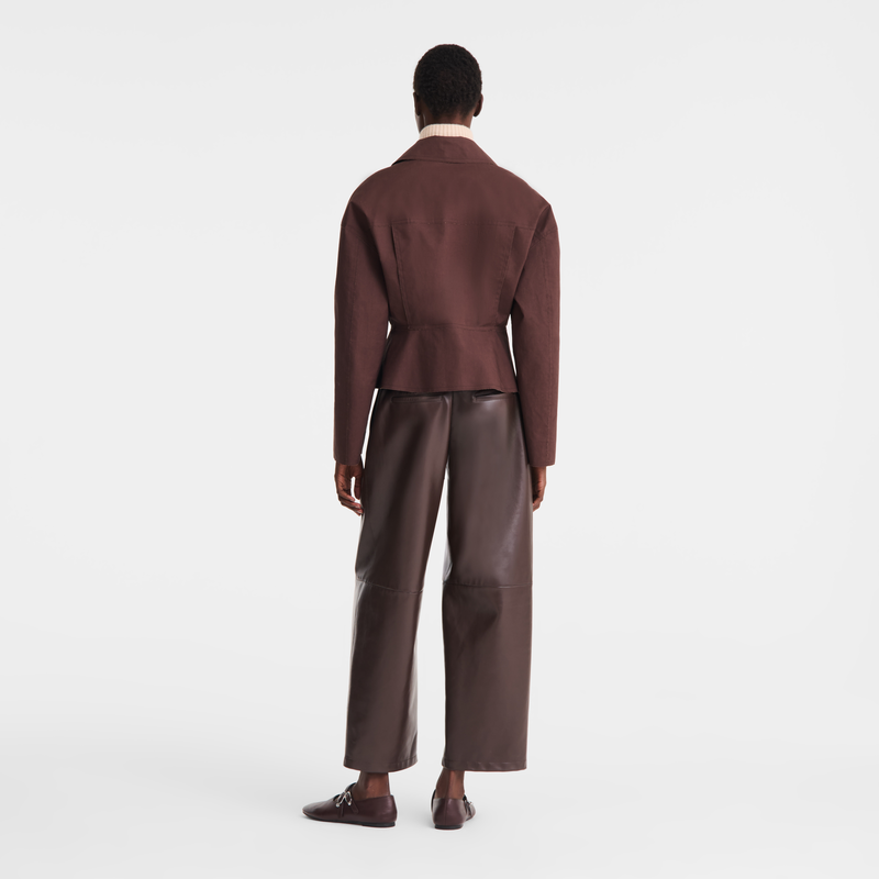Jacket , Mocha - Water-repellent technical canvas  - View 5 of  5