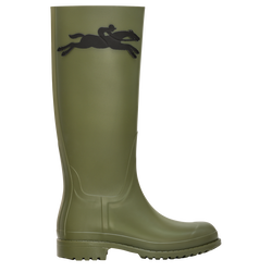 Cheval Longchamp Flat boots , Khaki - PVC