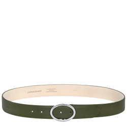 Le Foulonné Ladies' belt , Khaki - Leather
