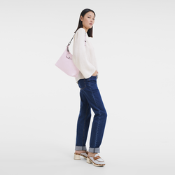 Le Pliage Xtra 肩揹袋 M , 玫瑰粉色 - 皮革