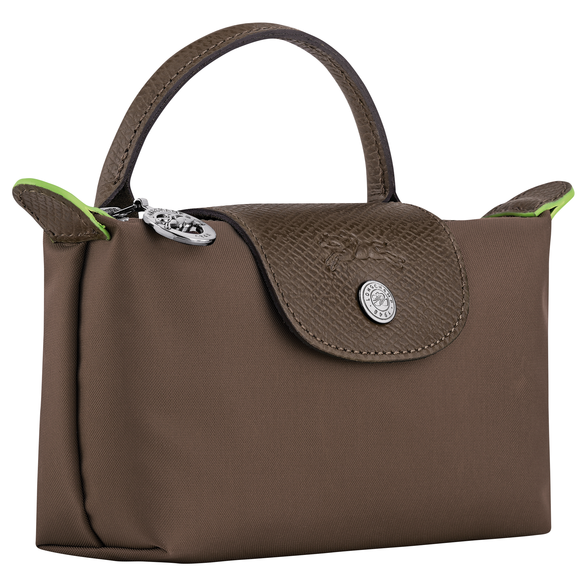 Pouch with handle, Terra - View 3 of
6 - zoom in Le Pliage Green Pouch with handle, Terra