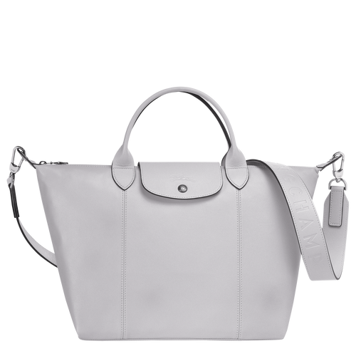 Top handle bag M Le Pliage Cuir Grey (L1515757263) | Longchamp DK Top handle bag M Le Pliage Cuir Grey (L1515757263) | Longchamp DK