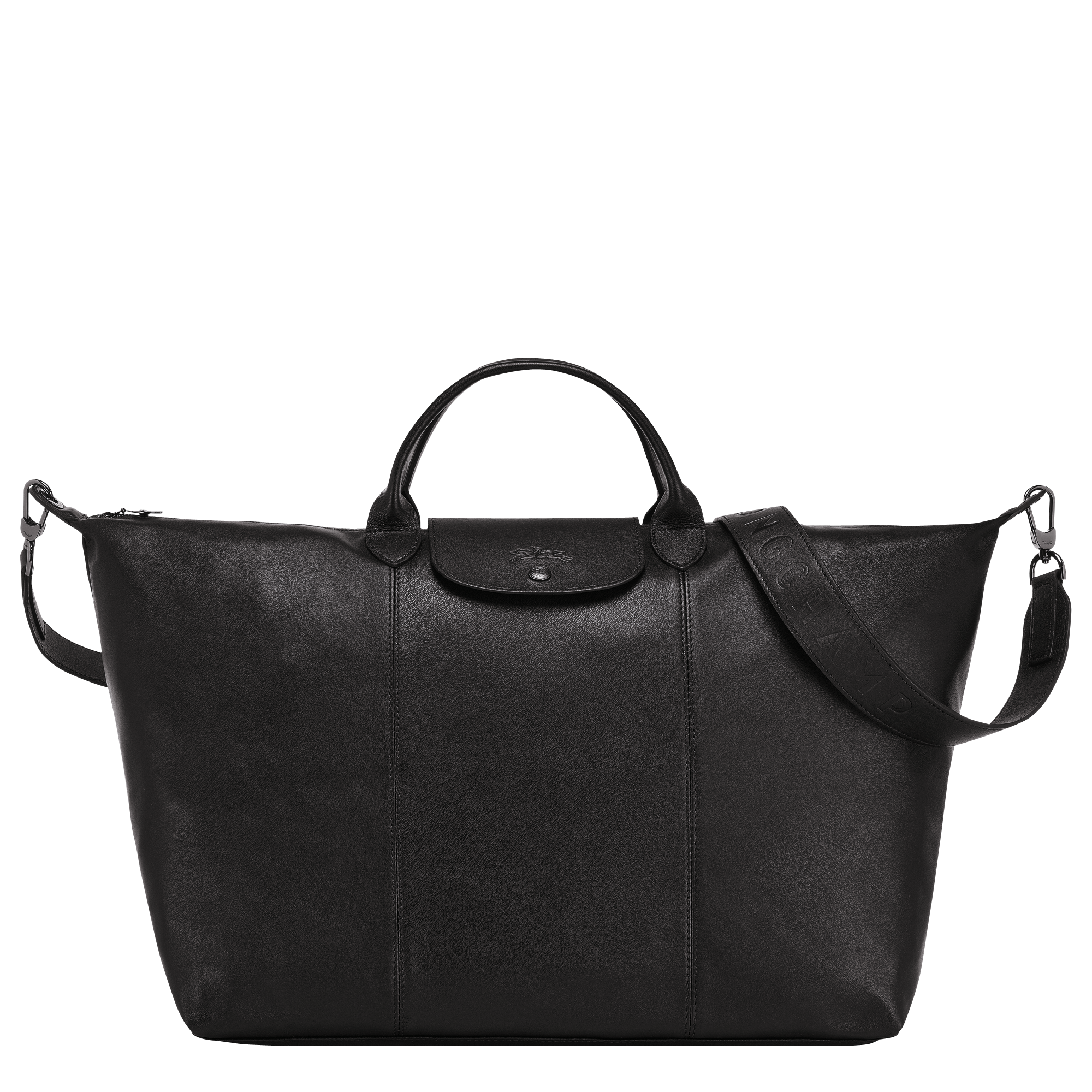 旅行袋L Le Pliage Cuir 黑色(L1624757001) | Longchamp TW