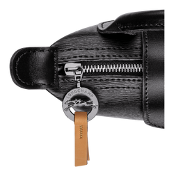 Le Pliage City Pochette mit Henkel, Schwarz